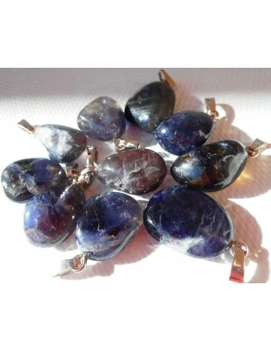 Iolite pendentif argent
