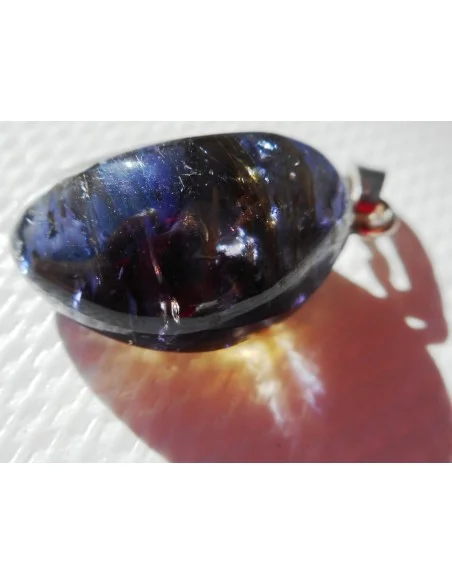 Iolite pendentif argent