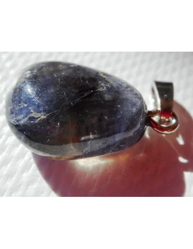 Iolite pendentif argent