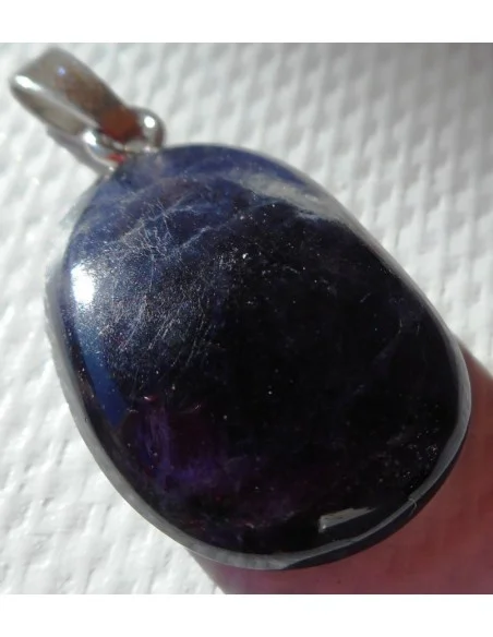 Iolite pendentif argent