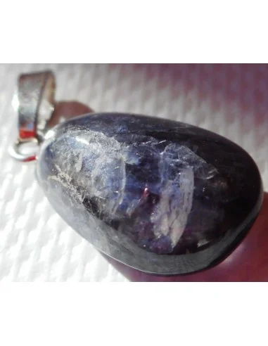 Iolite pendentif argent