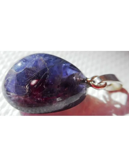 Iolite pendentif argent