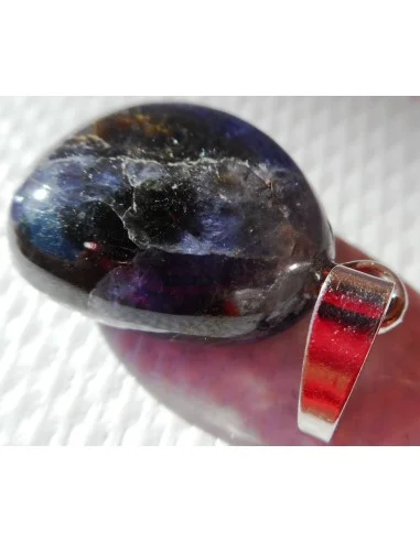 Iolite pendentif argent