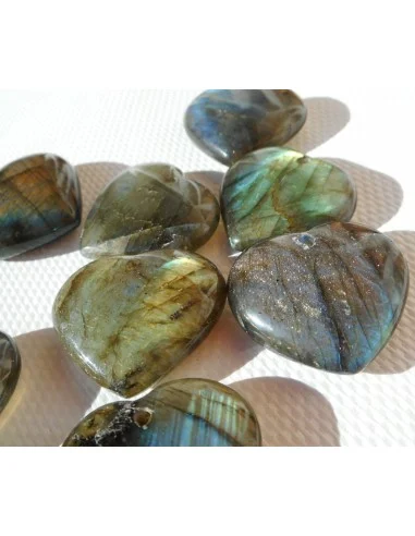 Labradorite pendentif coeur