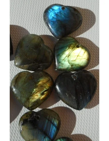 Labradorite pendentif coeur