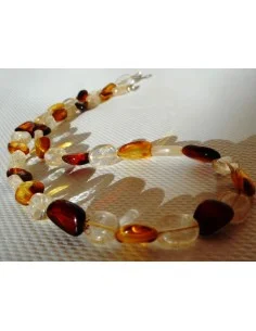 Collier  citrine, ambre