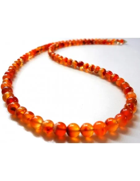 Cornaline collier 4mm