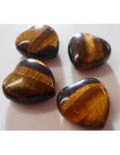 Oeil tigre coeur pendentif 2