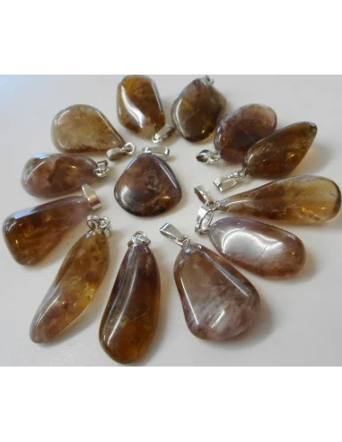 Auralite pendentif argent