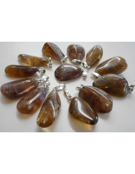 Auralite pendentif argent