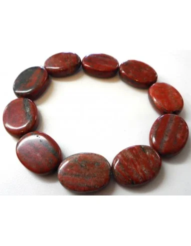 Jaspe rouge bracelet ovale