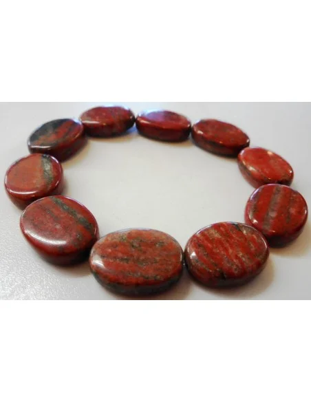 Jaspe rouge bracelet ovale