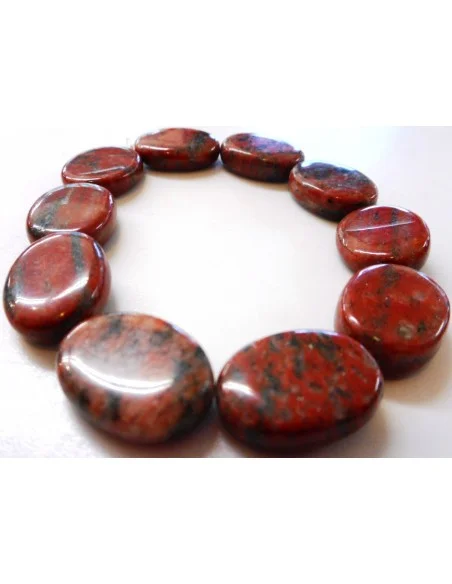 Jaspe rouge bracelet ovale