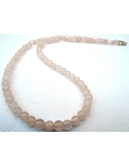 Quartz rose collier