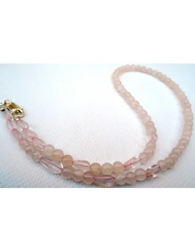 Quartz rose collier