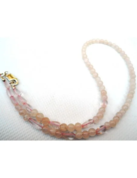 Quartz rose collier