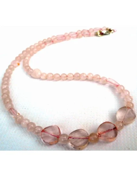 Collier quartz rose