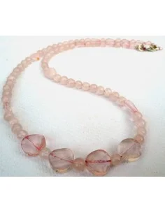 Collier quartz rose 2