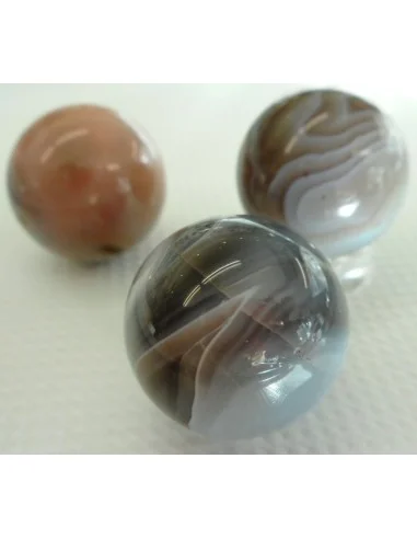 Agate Botswanna rose sphere 20mm