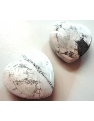 Pendentif coeur howlite