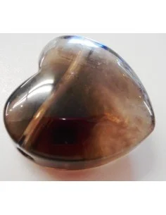 Pendentif coeur quartz fumé
