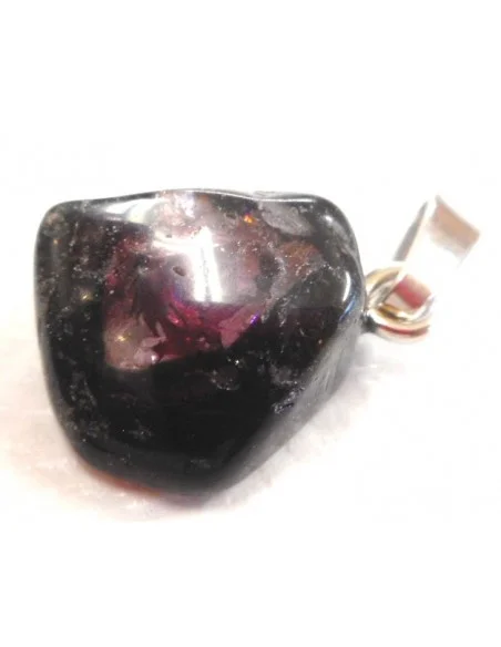 Tourmaline melon d'eau et noire pendentif