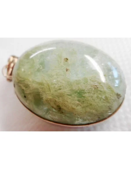 Pendentif agate mousse monté en argent