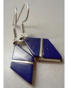 Boucles d'oreilles en lapis lazuli losange
