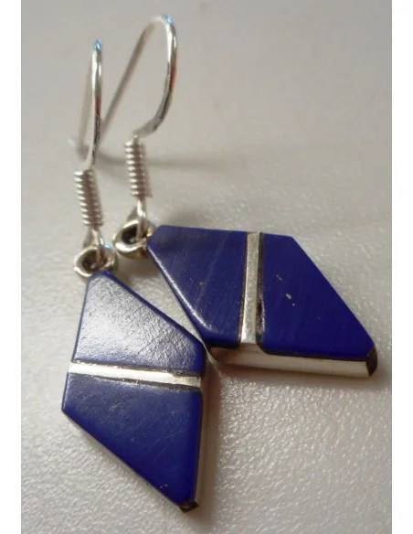 Boucles d'oreilles en lapis lazuli losange Boucles d'oreilles en lapis lazuli losange