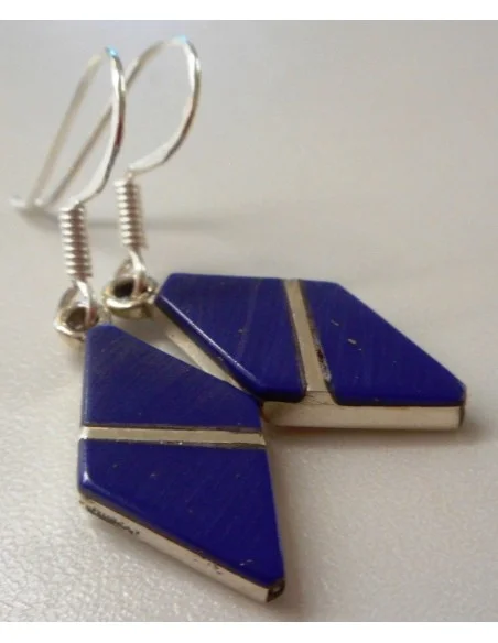 Boucles d'oreilles en lapis lazuli losange Boucles d'oreilles en lapis lazuli losange