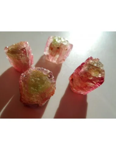 Grande tourmaline melon d'eau pendentif