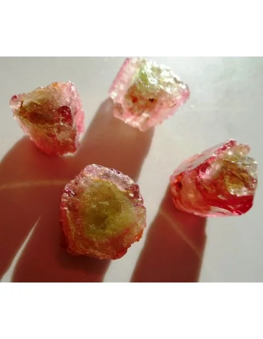 Grande tourmaline melon d'eau pendentif