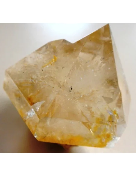 Grand Diamant d'Herkimer citriné