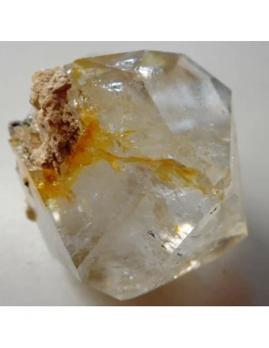 Grand Diamant d'Herkimer citriné