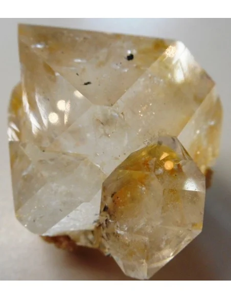 Grand Diamant d'Herkimer citriné