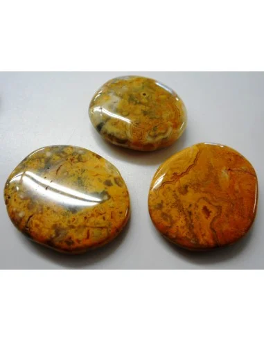 Galet agate crazy lace orange