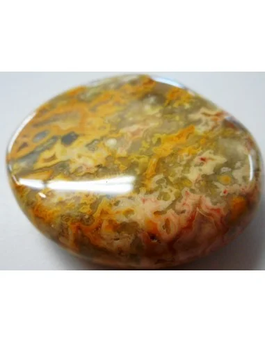Galet agate crazy lace orange