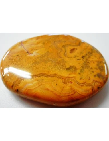 Galet agate crazy lace orange