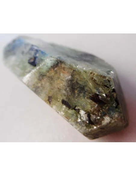 Cyanite verte polis percé