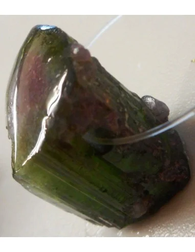 Tourmaline melon d'eau brute pendentif