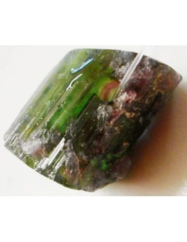 Tourmaline melon d'eau brute pendentif