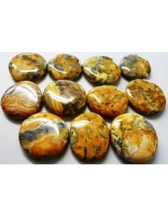 Galet agate crazy lace jaune
