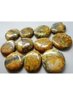 Galet agate crazy lace jaune 2