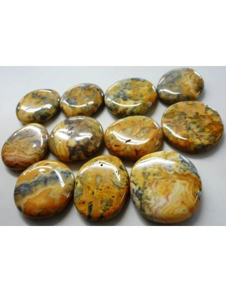 Galet agate crazy lace jaune Galet agate crazy lace jaune