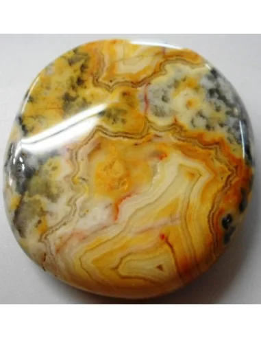 Galet agate crazy lace jaune