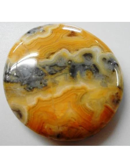 Galet agate crazy lace jaune Galet agate crazy lace jaune