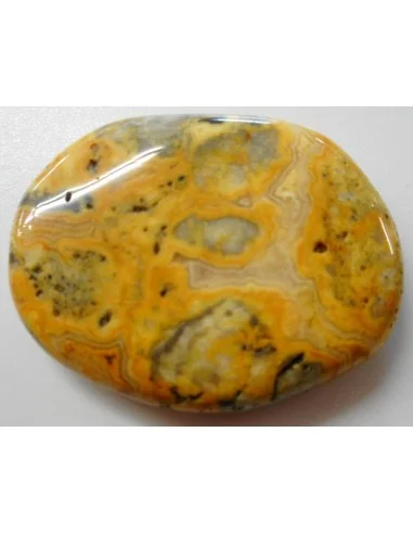 Galet agate crazy lace jaune