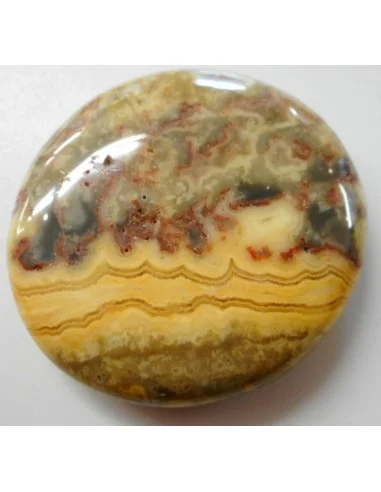 Galet agate crazy lace jaune