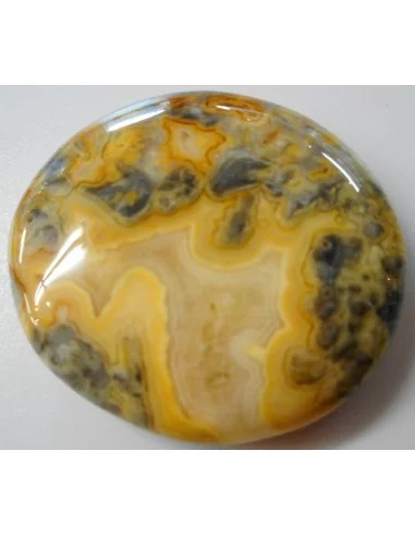 Galet agate crazy lace jaune