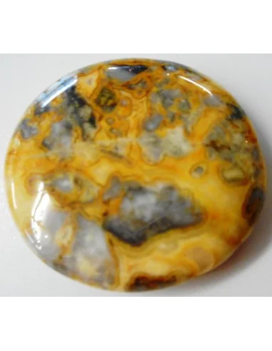 Galet agate crazy lace jaune